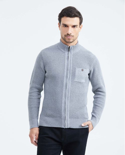 Chaqueta Tejida con Cuello Nerú para Hombre