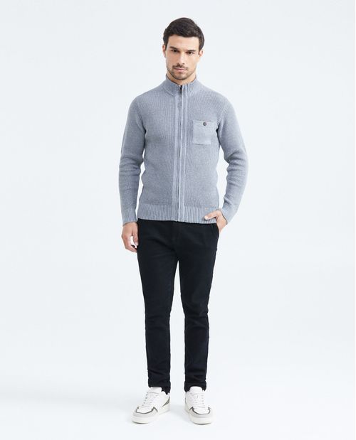 Chaqueta Tejida con Cuello Nerú para Hombre
