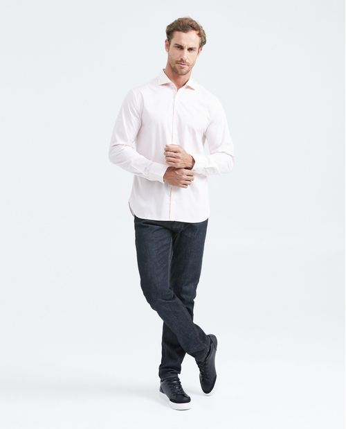 Camisa Premium Manga Larga con Estampado Mini Print para Hombre