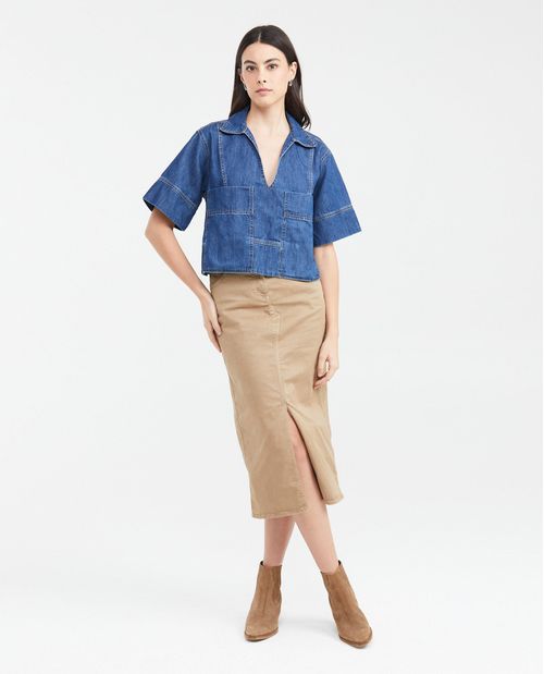 Camisa Oversize en Algodón para Mujer