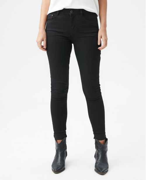 Jean de Mujer High Rise, Cosmo, Bota Skinny - Negro Mate