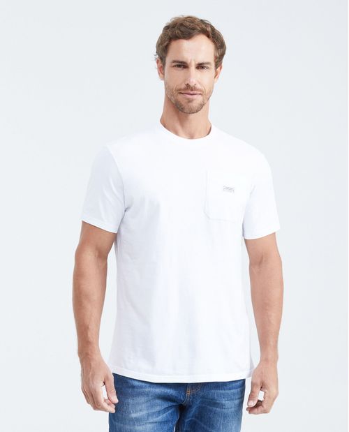 Camiseta Classic Fit con Bolsillo Cuello Redondo para Hombre