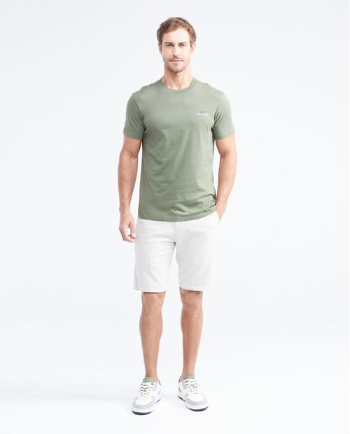 Camiseta Slim Fit Estampada Cuello Redondo para Hombre