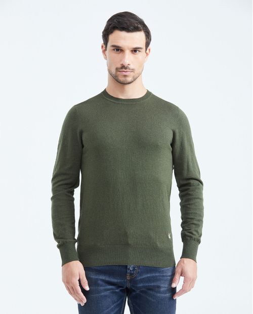 Suéter Tejido con Cuello Redondo para Hombre
