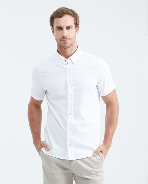 Camisa Slim Fit Manga Corta para Hombre