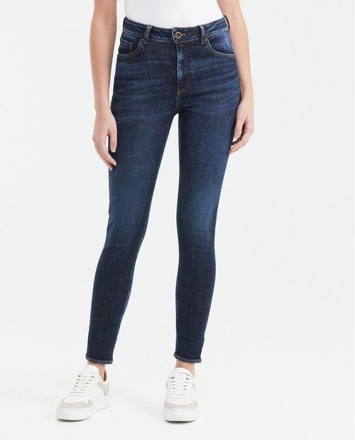 Jean Super High Rise Bota Slim Azul Ultra Oscuro para Mujer