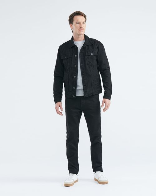 Jean de Hombre Super Slim Fit, Rider, Bota Super Slim - Negro Mate