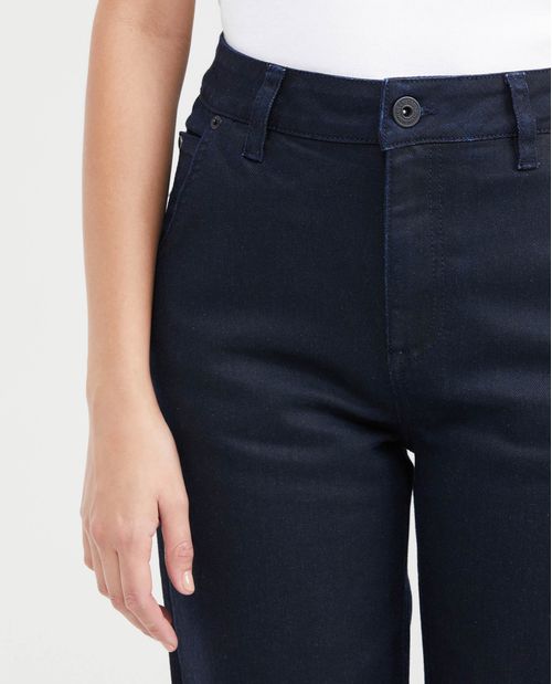 Jean Super High Rise Boot Cut Azul Ultra Oscuro Resinado para Mujer
