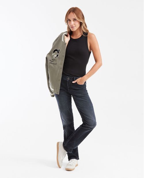 Jean Low Rise Boot Cut Azul Oscuro para Mujer