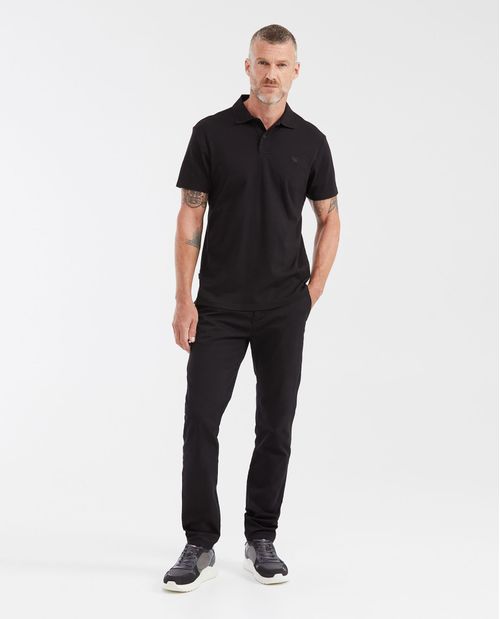 Camiseta Polo Slim Fit Manga con Ruedo Tradicional para Hombre