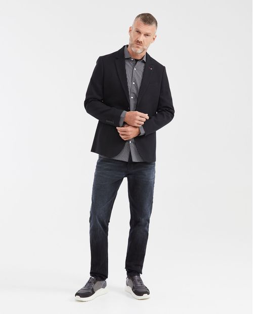 Blazer Casual en Tejido de Punto con Empaque Especial para Hombre
