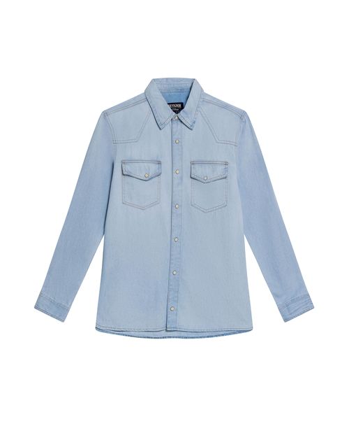Camisa Manga Larga en Denim para Hombre