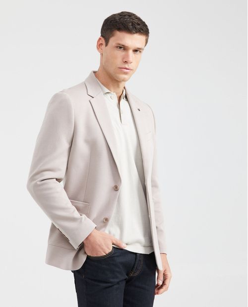 Blazer en Tejido de Punto con Bolsillos Funcionales para Hombre