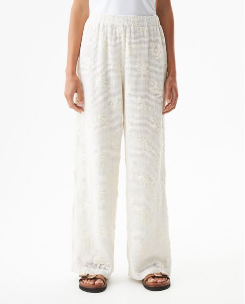 Pantalón Crochet Silueta Recta para Mujer
