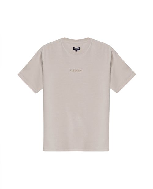 Camiseta de Hombre Classic Fit Manga Corta Gráficos en Frente y Aplique en Espalda en Algodón