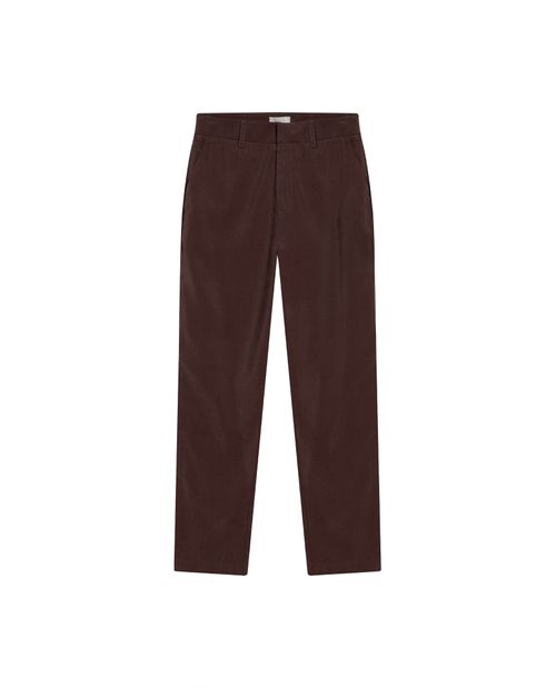 Pantalón de Mujer Esencial Silueta Recta Tiro Alto en Mezcla de Rayón